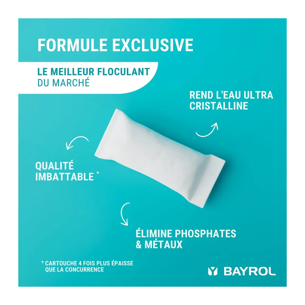 BAYROL Superflock Plus 1 kg - Floculant Piscine pour Filtre à Sable/Verre - Formule avec