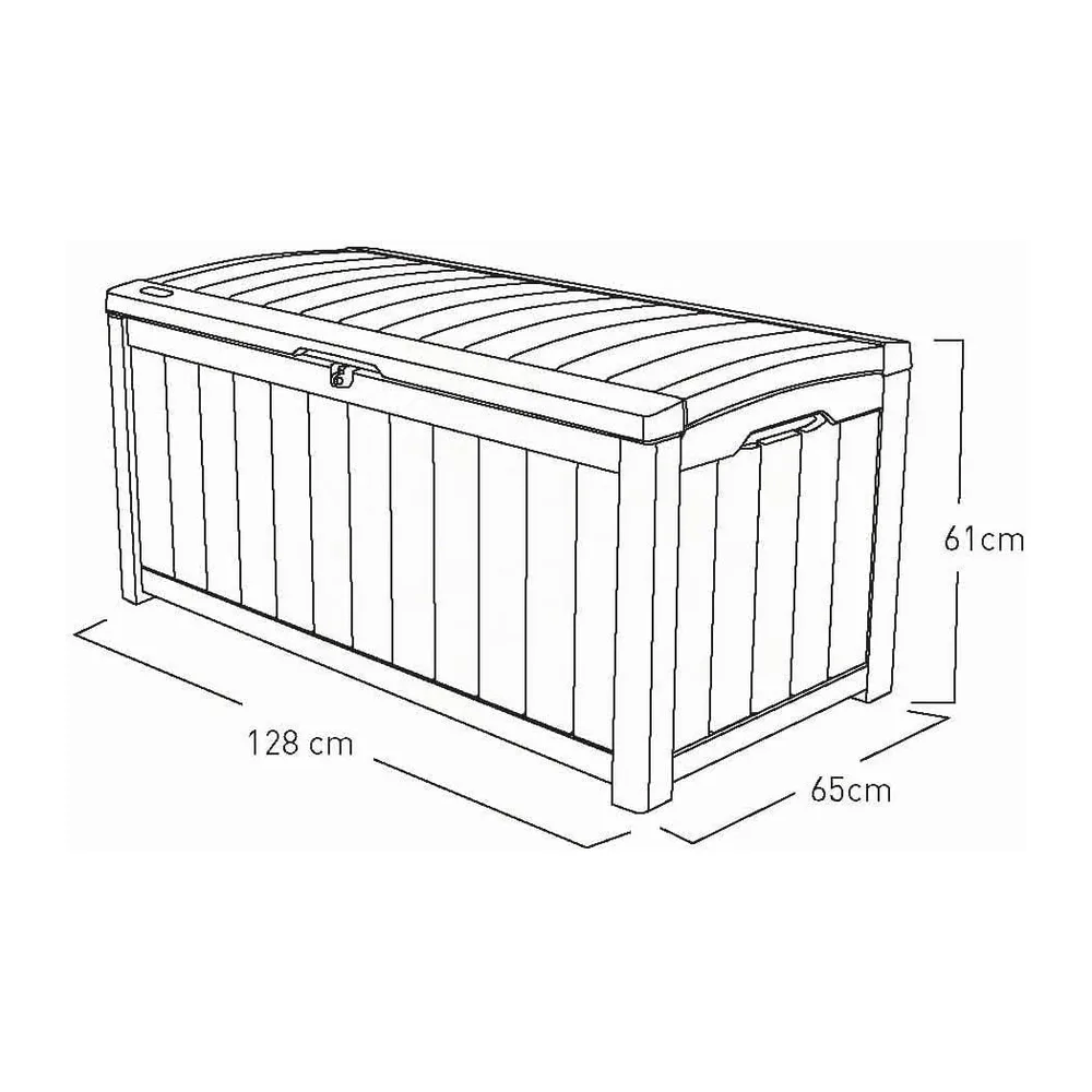 KETER Coffre de rangement extérieur PVC GLENWOOD - 390 litres