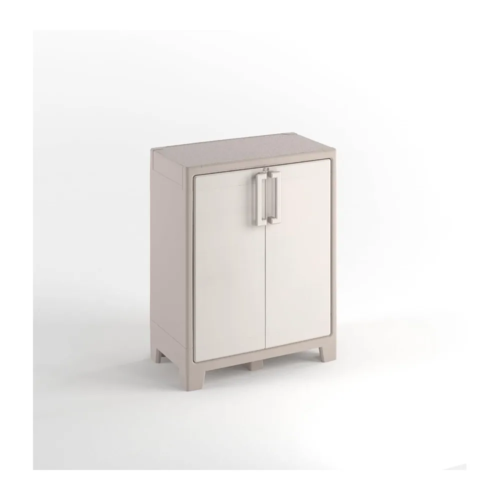 Keter Armoire Basse Gulliver - Armoire de Rangement en Résine - Étagères Modulables