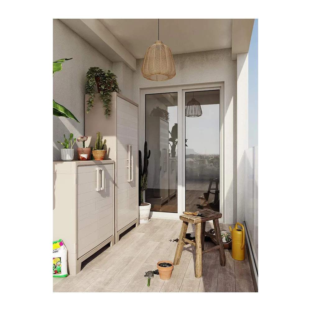 Keter Armoire Basse Gulliver - Armoire de Rangement en Résine - Étagères Modulables