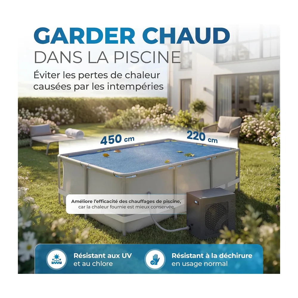 Miganeo Premium Bâche à Bulles 450x220 cm Rectangulaire