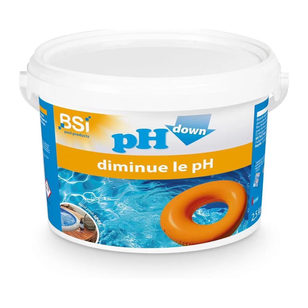 BSI - ph moins - Poudre - Pour diminuer et stabiliser le pH de la piscine ou du spa - pH
