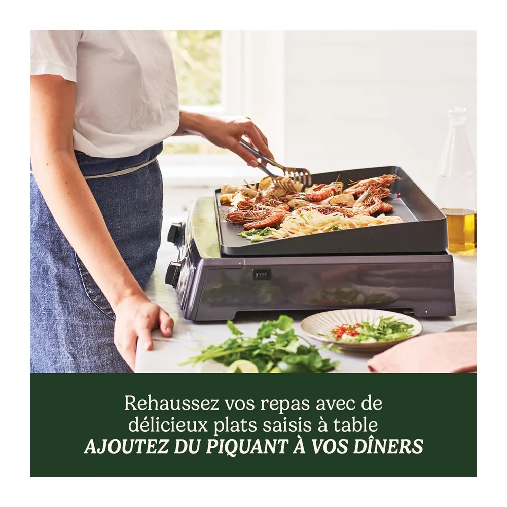 Cuisinart Plancha Entertaining Gril Double Face- Grande Plancha Electrique, Plaque de
