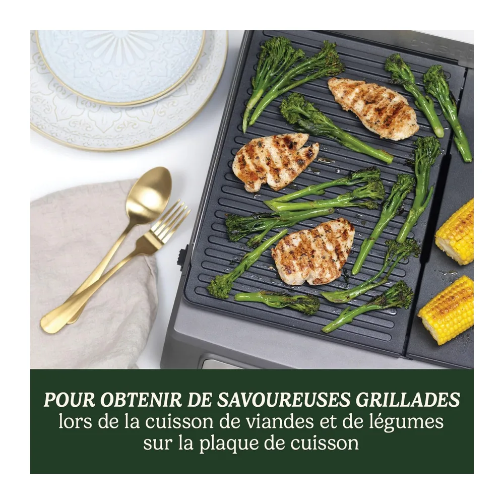 Cuisinart Plancha Entertaining Gril Double Face- Grande Plancha Electrique, Plaque de