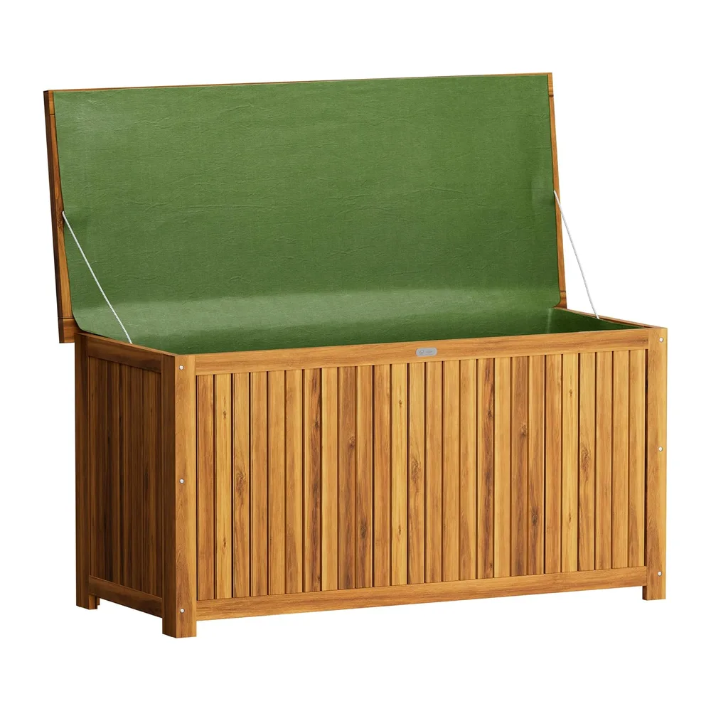 Casaria Coffre de Jardin Extérieur 205 L en Bois d'Acacia