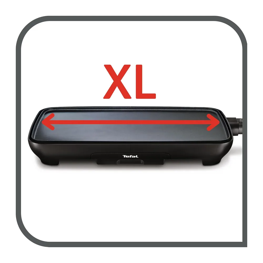 Tefal - Malaga XL - Plancha électrique - 6 à 8 personnes - 2000W - Noir