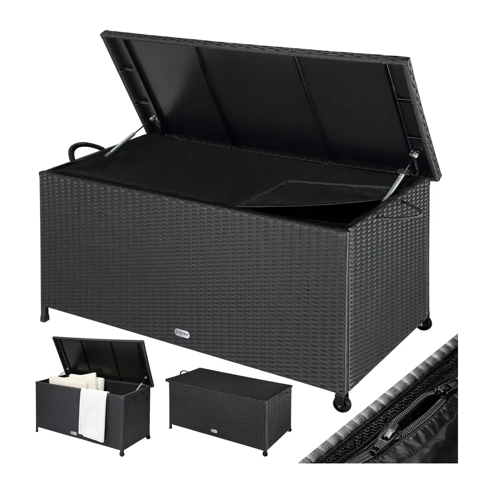 Casaria Coffre de jardin XXL Noir