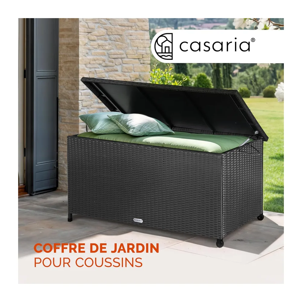 Casaria Coffre de jardin XXL Noir
