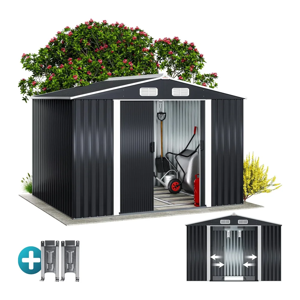 GARDEBRUK Abri de Jardin métal XXL Anthracite