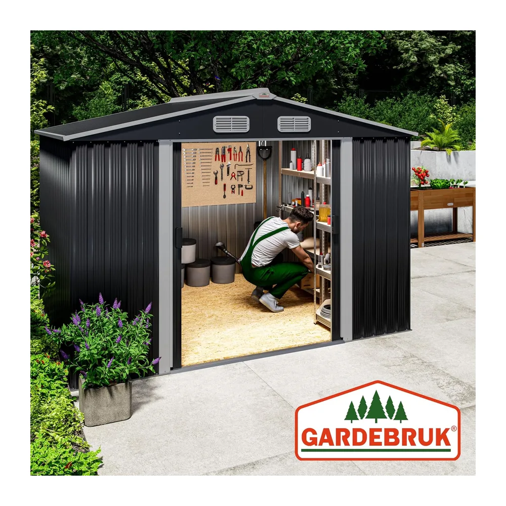 GARDEBRUK Abri de Jardin métal XXL Anthracite