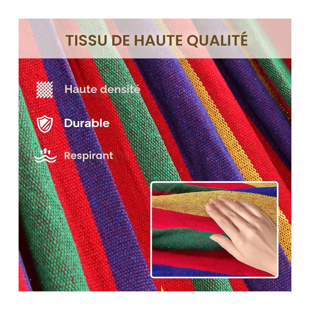ANYOO Hamac d'extérieur de Camping Toile Portable avec Sangles pour Arbres