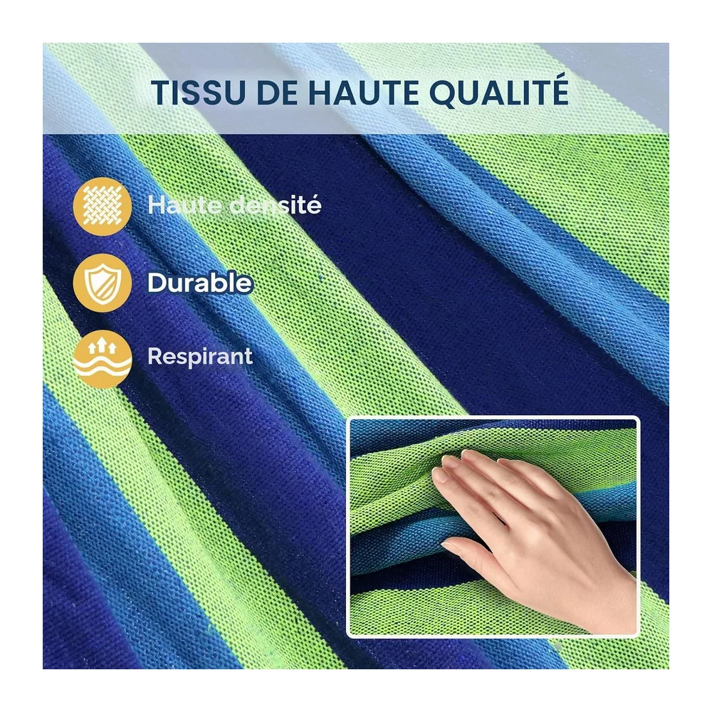 ANYOO Hamac d'extérieur de Camping Toile Portable avec Sangles pour Arbres