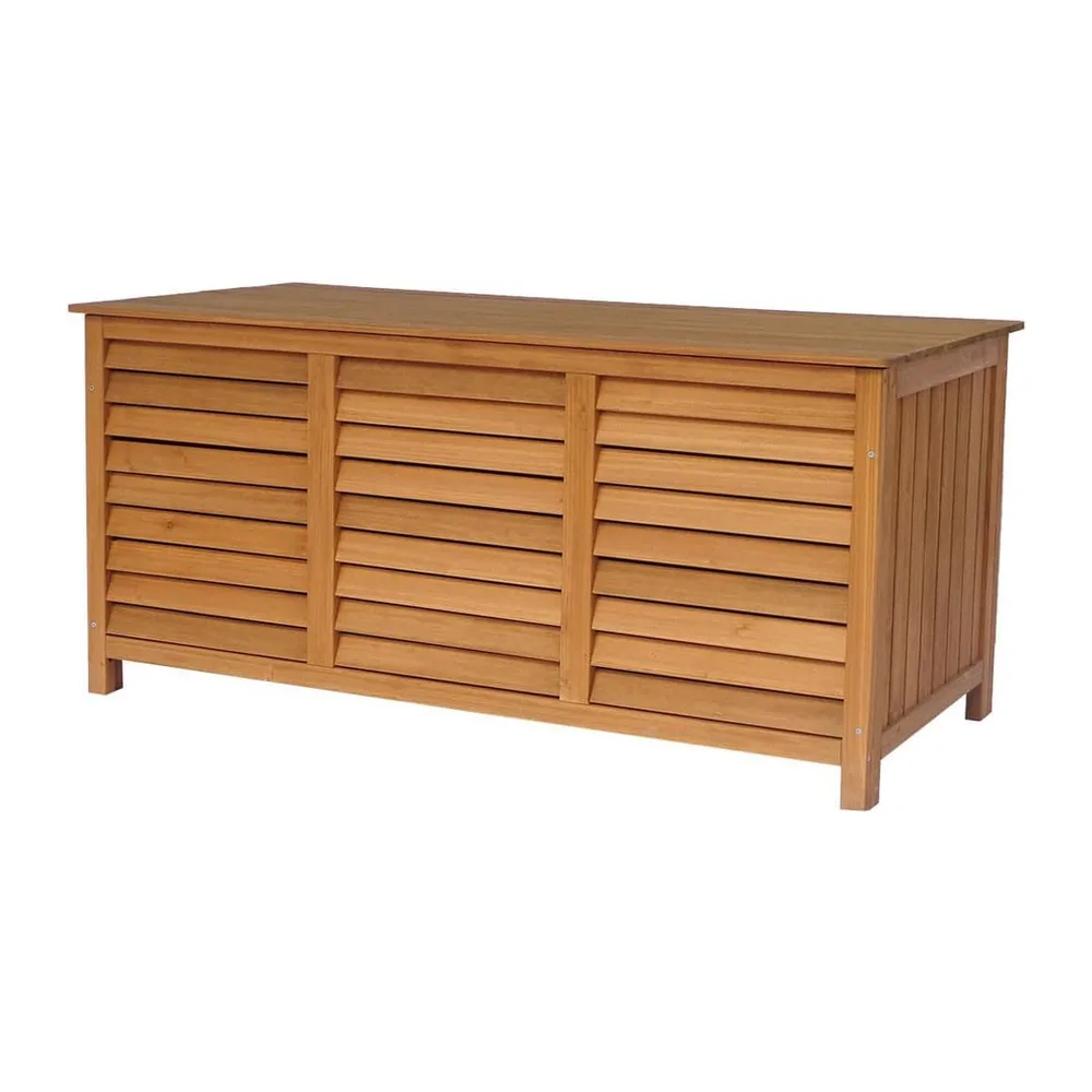 Macao Wooden Garden Chest 130 x 64 x 60 cm Brown