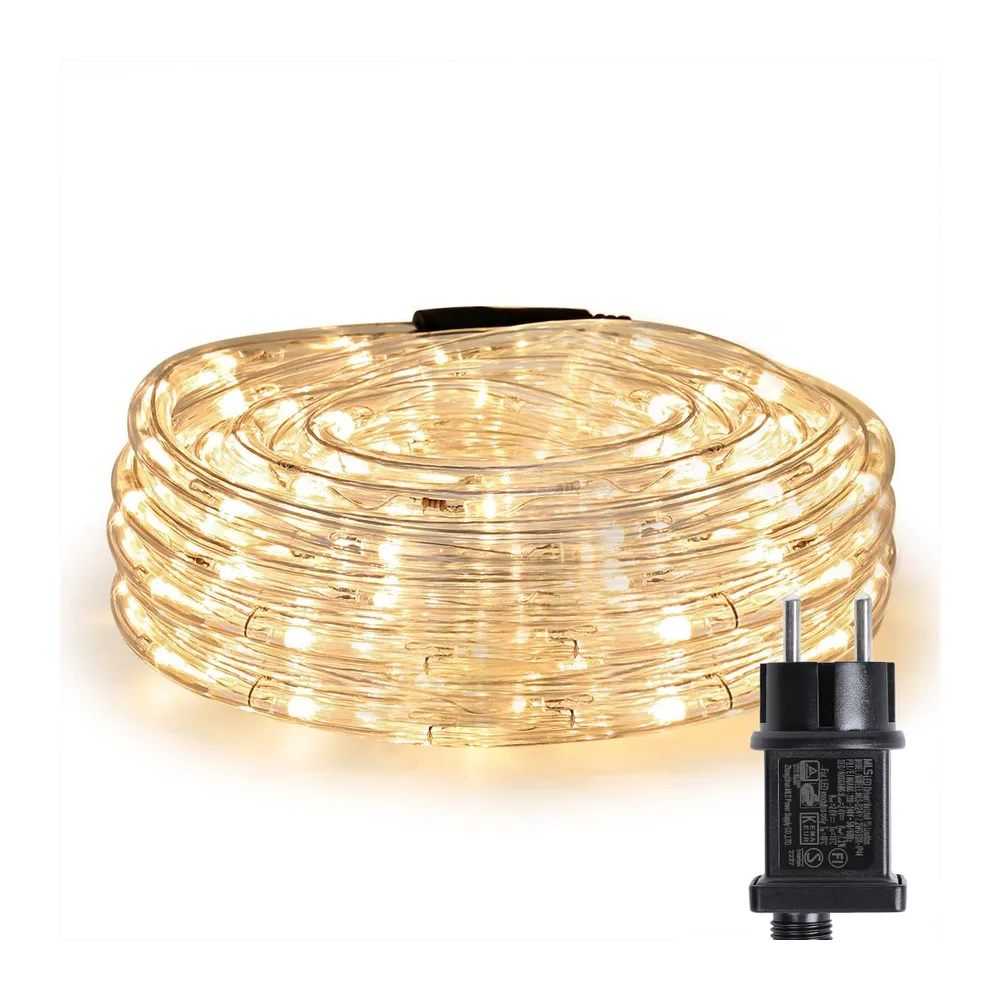 Lepro Guirlande Lumineuse Exterieure, 10M 240 LEDs Tube Lumineux Blanc Chaud, Guirlande