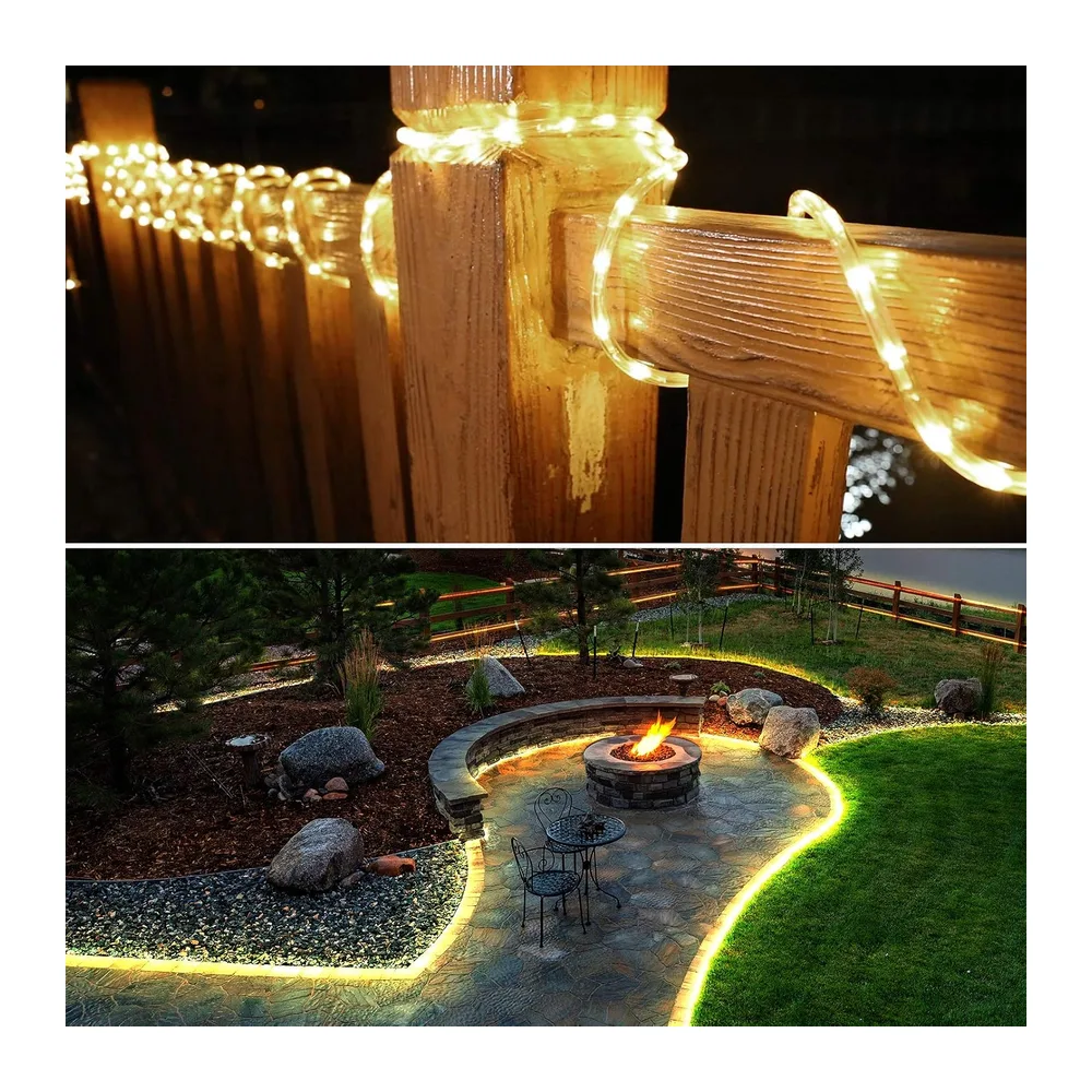 Lepro Guirlande Lumineuse Exterieure, 10M 240 LEDs Tube Lumineux Blanc Chaud, Guirlande