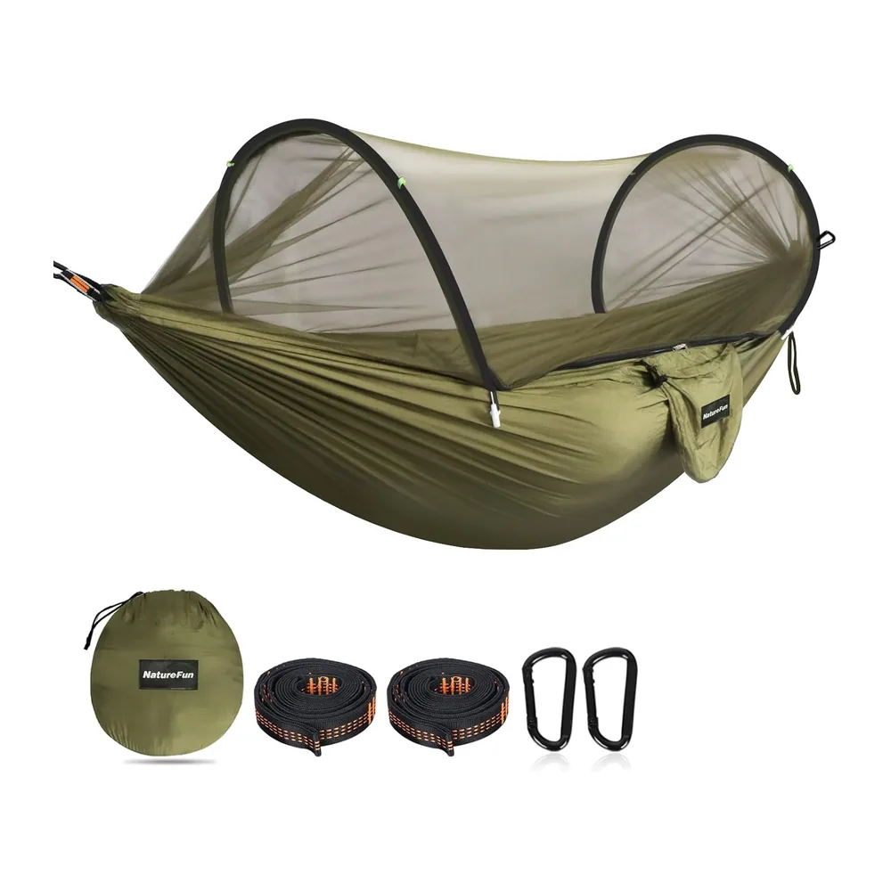 NATUREFUN Hamac de camping ultra-léger Hamac en filet anti-moustiques