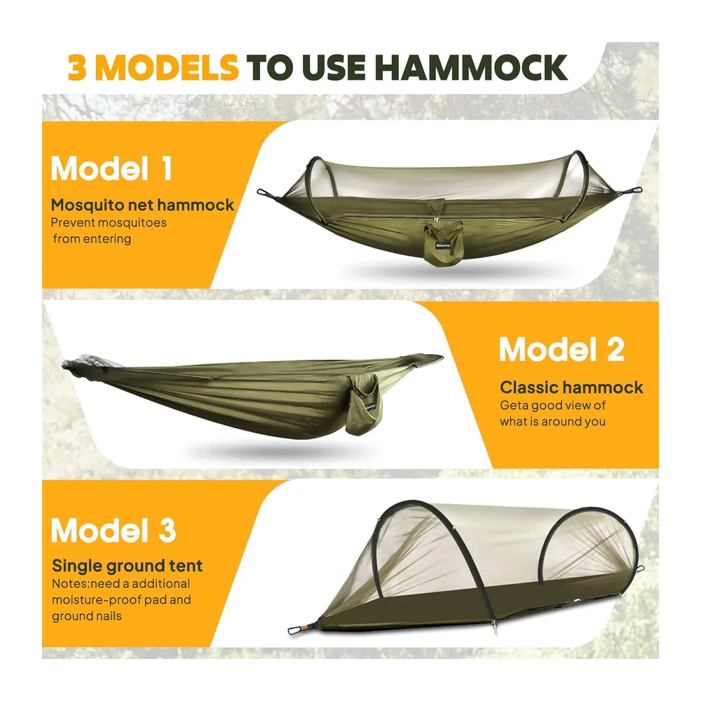 NATUREFUN Hamac de camping ultra-léger Hamac en filet anti-moustiques