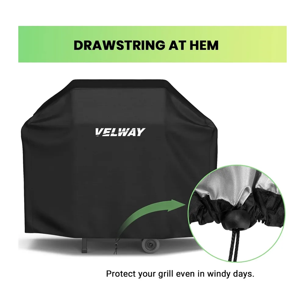 Velway Housse Barbecue, Bâche Résistante de 210D Oxford Protection BBQ à Gaz, Couverture