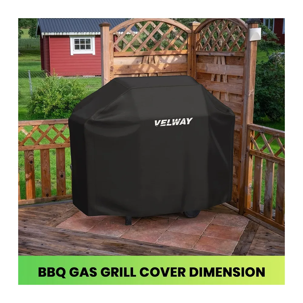 Velway Housse Barbecue, Bâche Résistante de 210D Oxford Protection BBQ à Gaz, Couverture