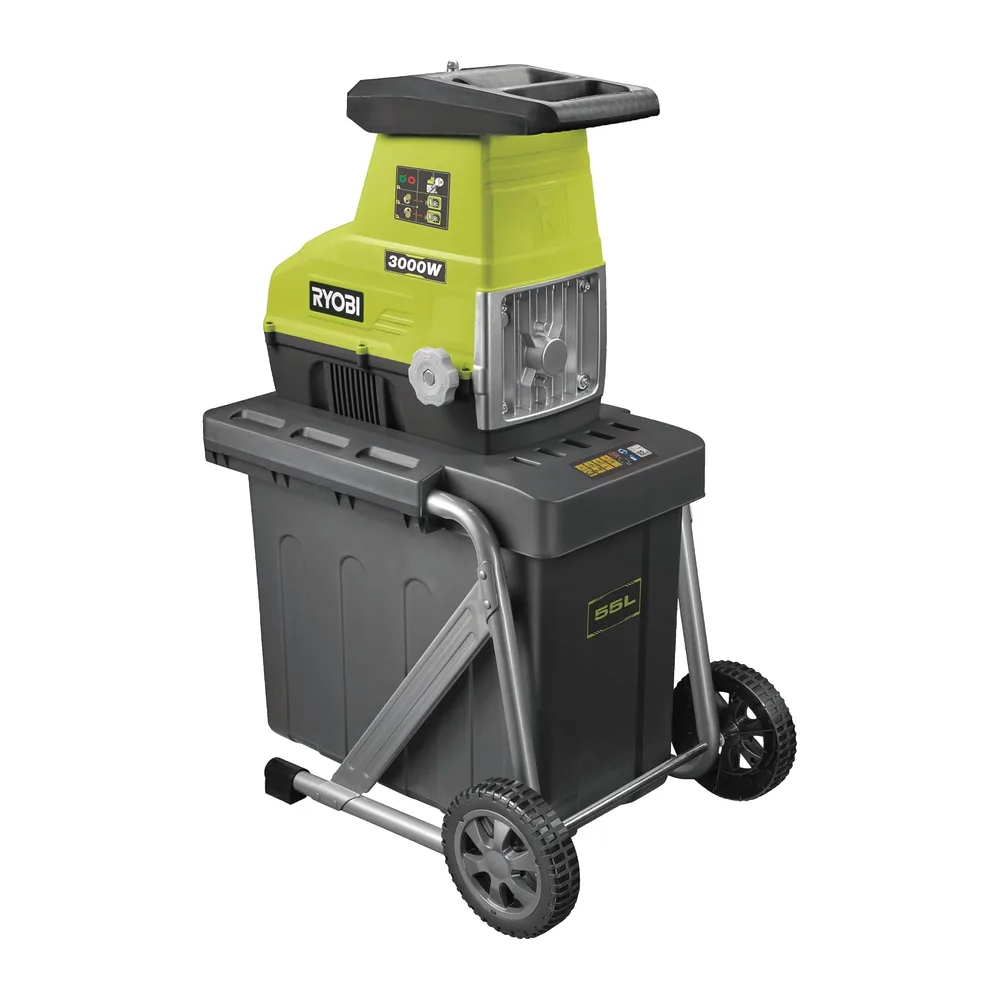 RYOBI Broyeur de Végétaux Électrique 3000W RSH3045U – Broyage Branches, Taille Haies