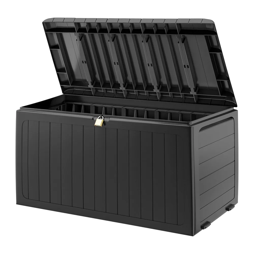 Deuba Coffre de Rangement Extérieur 270L Noir