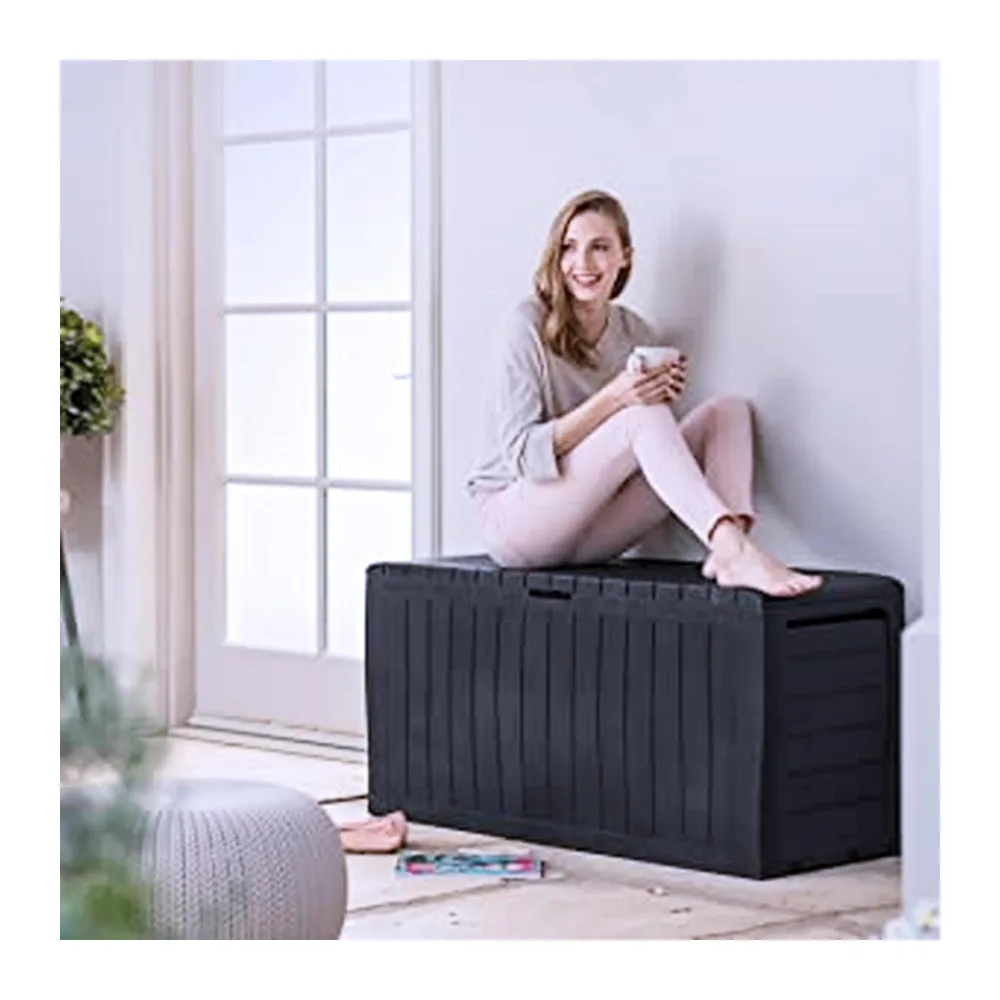 Deuba Coffre de Rangement Extérieur 270L Noir