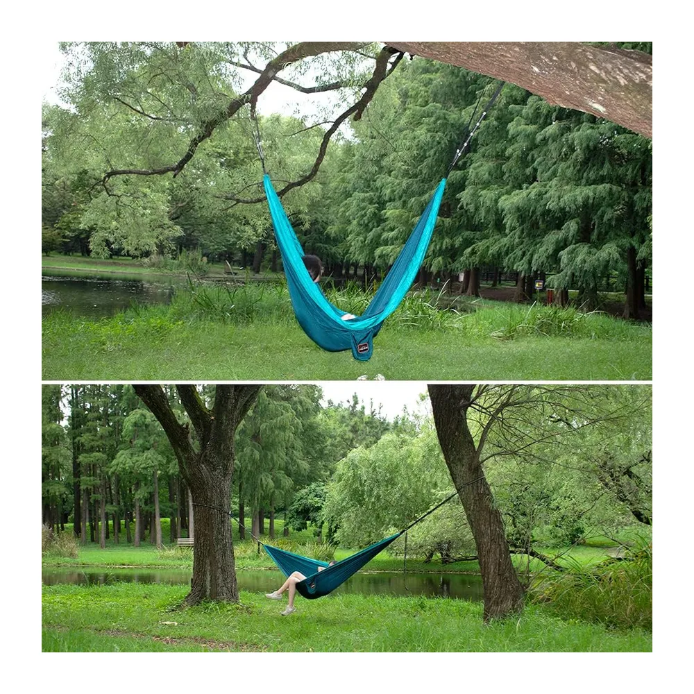 AnorTrek Camping Hammock, hamac de Voyage en Nylon Super léger et Portable avec Deux Sangles d'arbre, pour Le Camping, l
