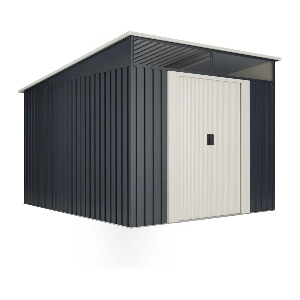 Wasabi - Abri de Jardin Métal 6,6m2 Stark avec fenêtre - Porte coulissante Double - Toit