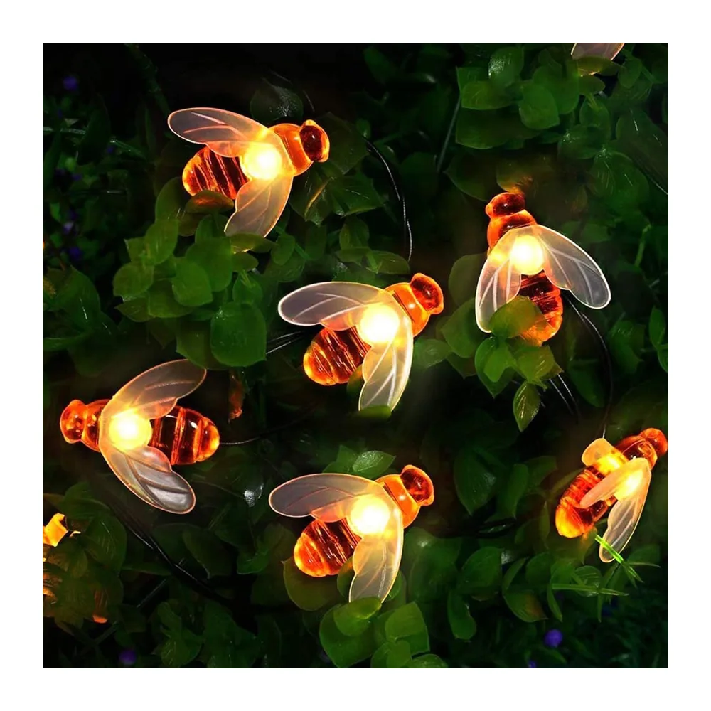 Guirlande lumineuse solaire de jardin 50 LED - 7 m - 8 modes - Étanche - Pour extérieur