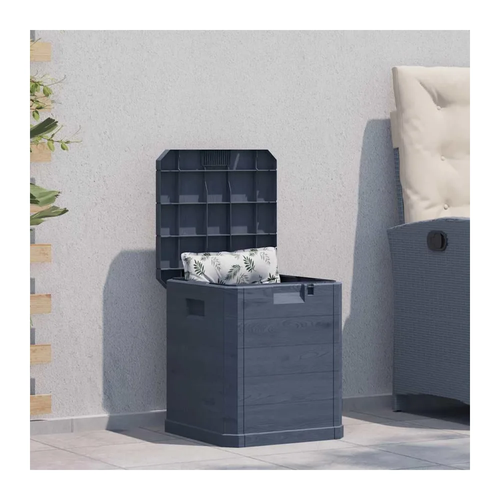 vidaXL Boîte de Rangement de Jardin 90 L Anthracite