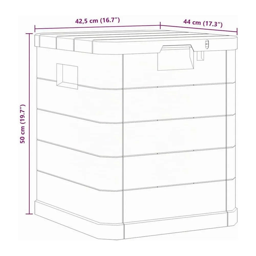 vidaXL Boîte de Rangement de Jardin 90 L Anthracite