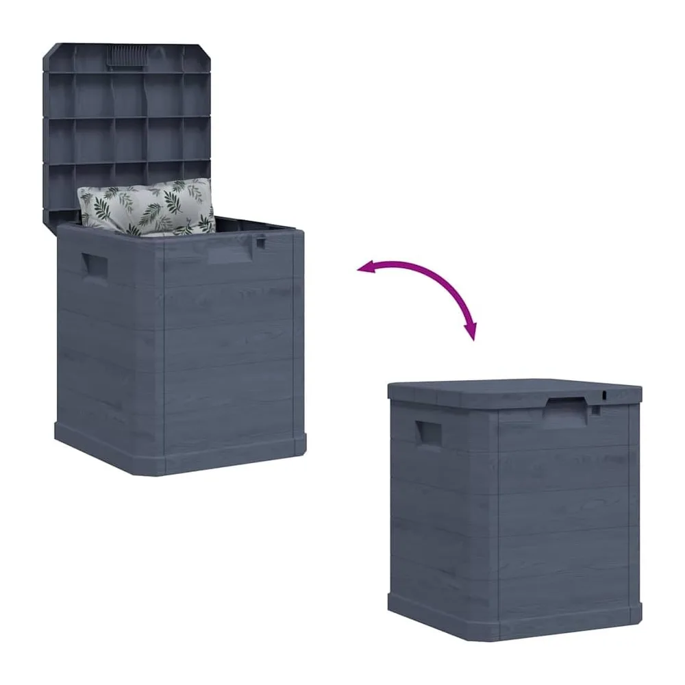 vidaXL Boîte de Rangement de Jardin 90 L Anthracite