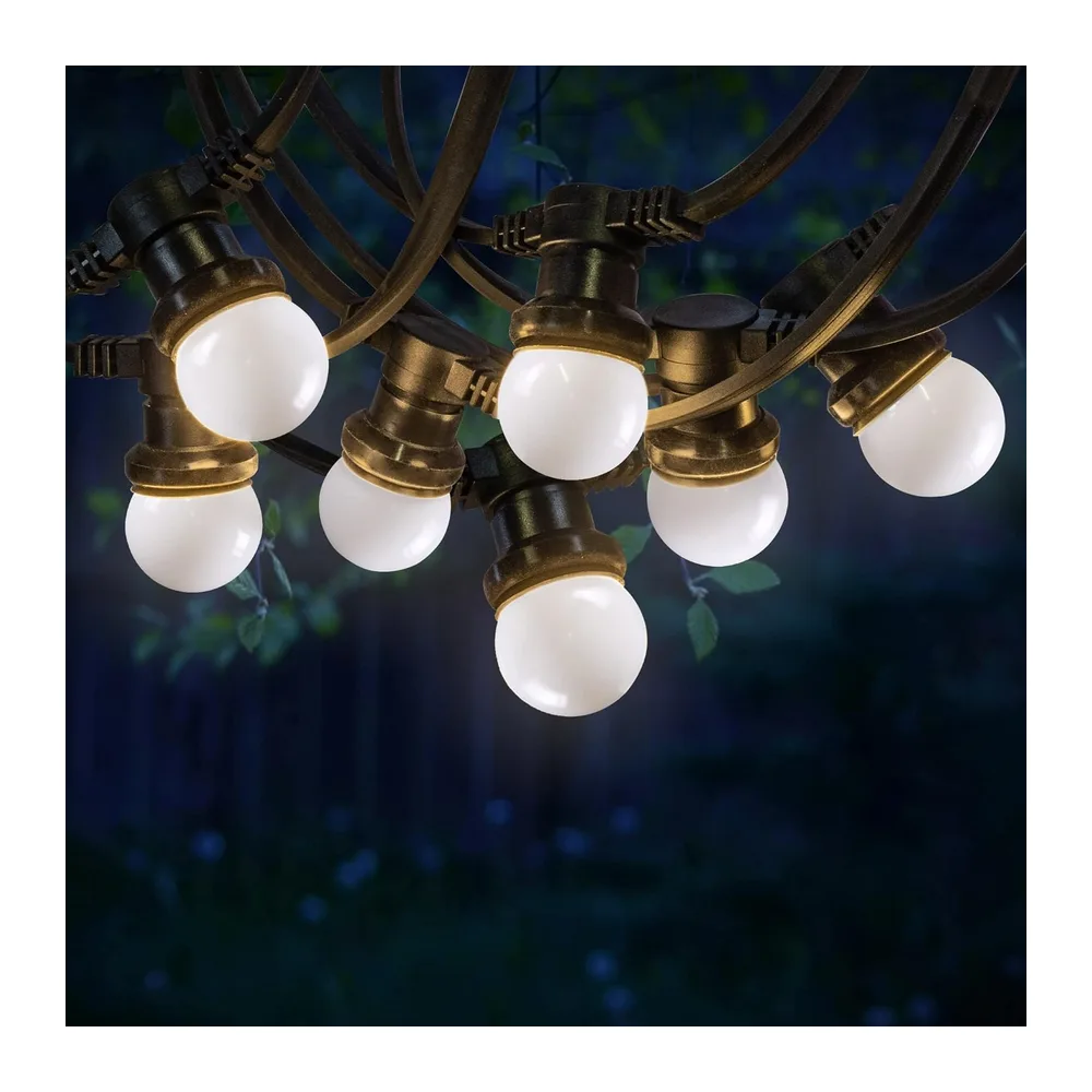 SKYLANTERN® Guirlande Guinguette 10M Blanc IP65 - Guirlande Electrique Exterieur 10