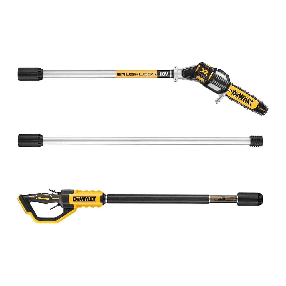 DEWALT - Élagueuse sur perche brushless XR 18V - 4,5 m de Portée - tête inclinée et guide