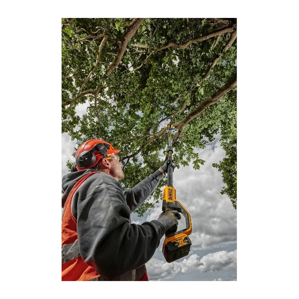 DEWALT - Élagueuse sur perche brushless XR 18V - 4,5 m de Portée - tête inclinée et guide