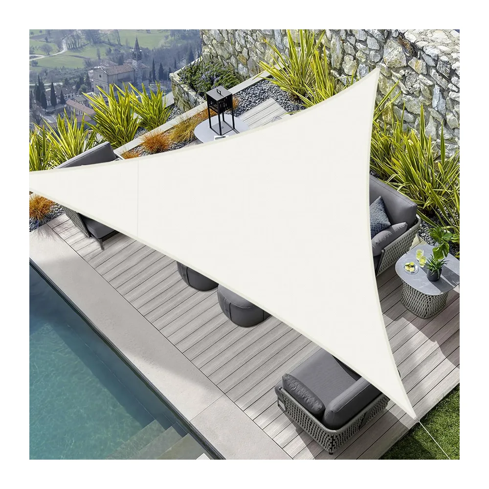 HENG FENG Voile d'ombrage Triangulaire 3x3x3m, Beige