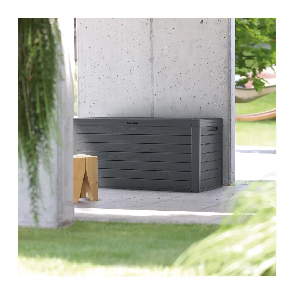vounot® Coffre de Rangement Jardin XL 280 litres 116 x 44 x 55 CM avec Poignées Coffre à