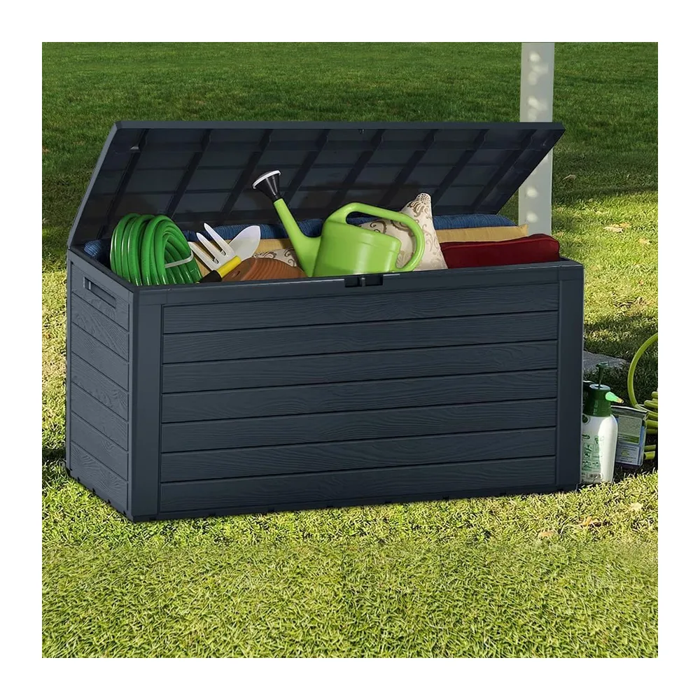vounot® Coffre de Rangement Jardin XL 280 litres 116 x 44 x 55 CM avec Poignées Coffre à