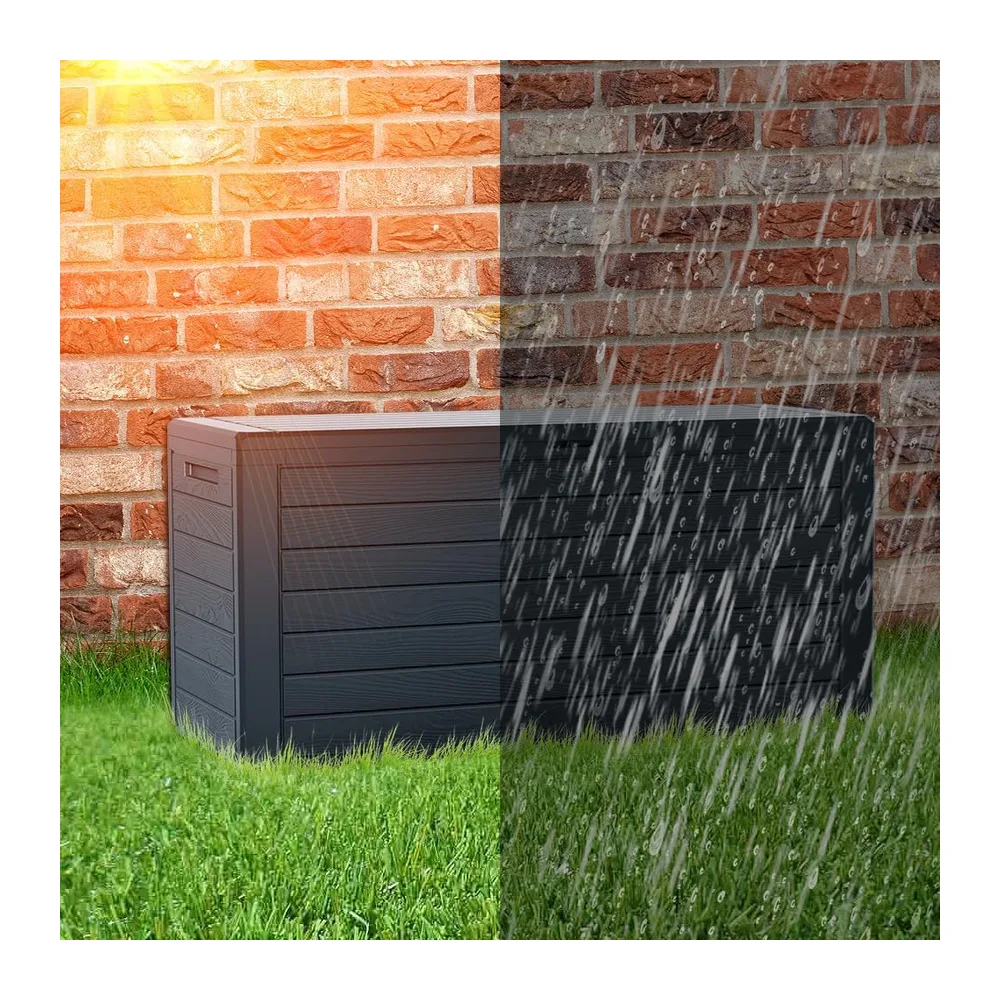 vounot® Coffre de Rangement Jardin XL 280 litres 116 x 44 x 55 CM avec Poignées Coffre à