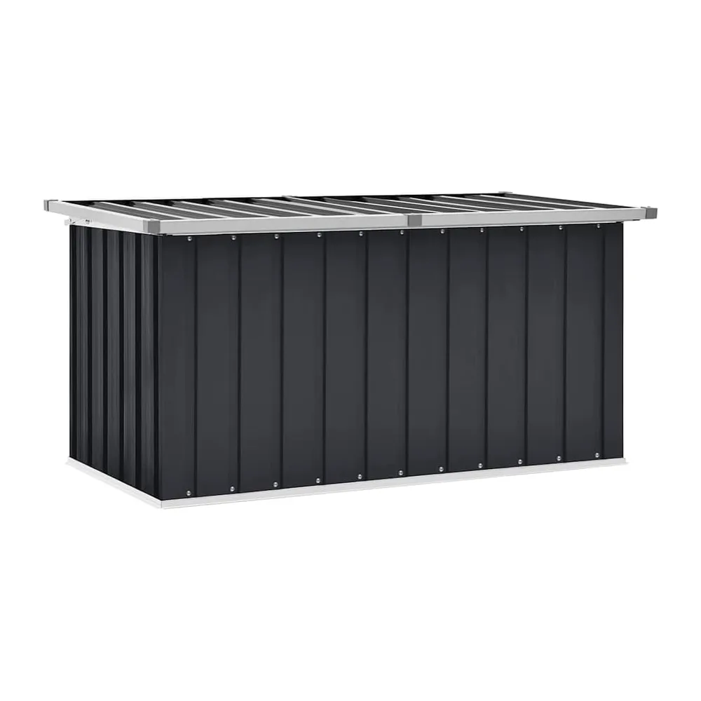 vidaXL Boîte de rangement de jardin Anthracite 129x67x65 cm