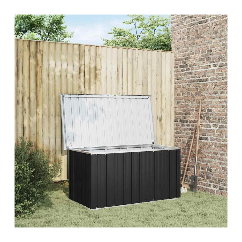 vidaXL Boîte de rangement de jardin Anthracite 129x67x65 cm