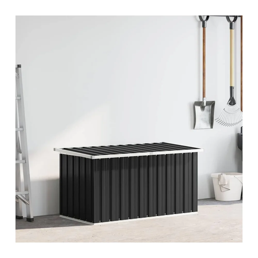 vidaXL Boîte de rangement de jardin Anthracite 129x67x65 cm