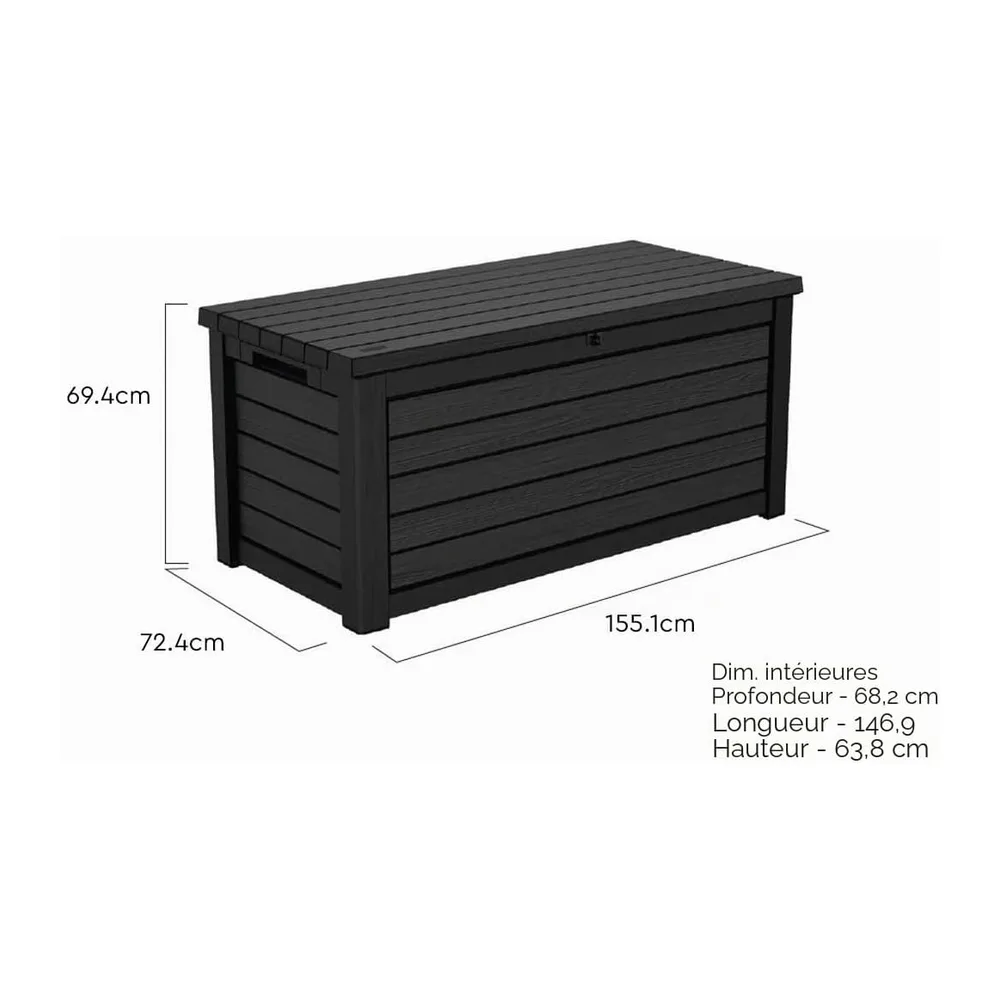 Keter - Coffre de rangement Northwood XL 630L