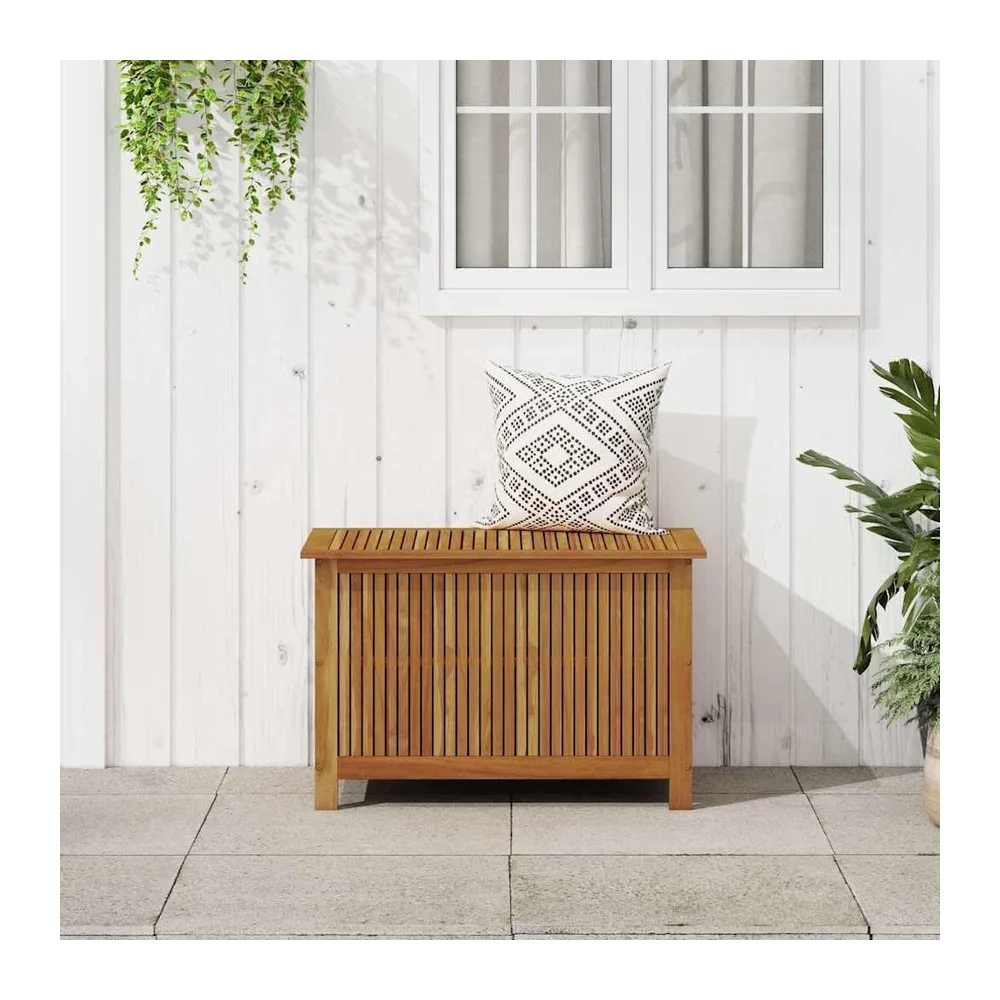 vidaXL Boîte de Rangement de Jardin 90x50x58 cm Bois d'acacia Massif