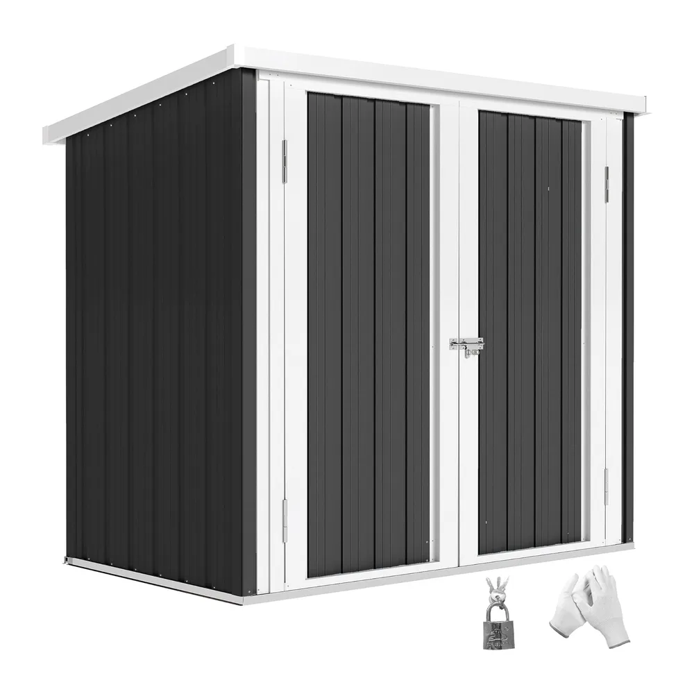 Outsunny Abri de Jardin Cabane 1,09m² 2 Portes 147 x 86 x 134 cm Noir