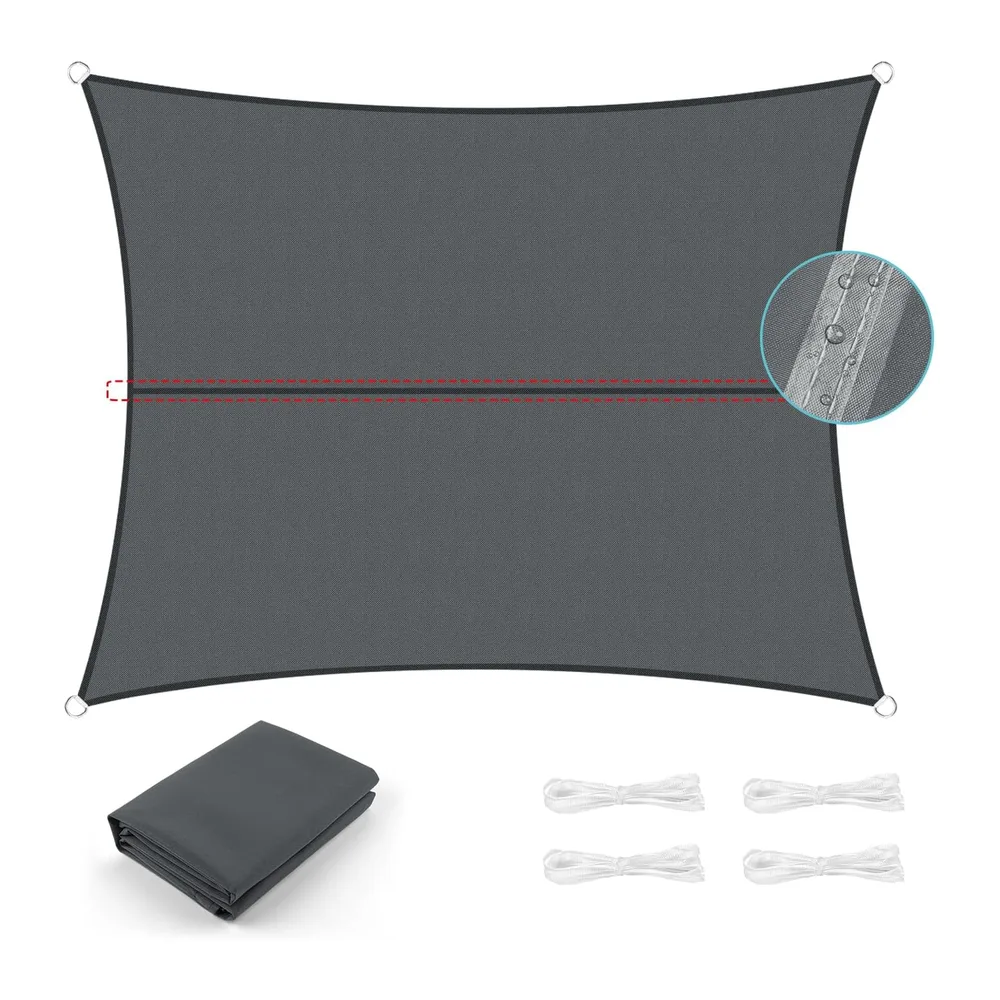 UMI Voile d'ombrage Rectangulaire 3x3m Imperméable Toile ombrage