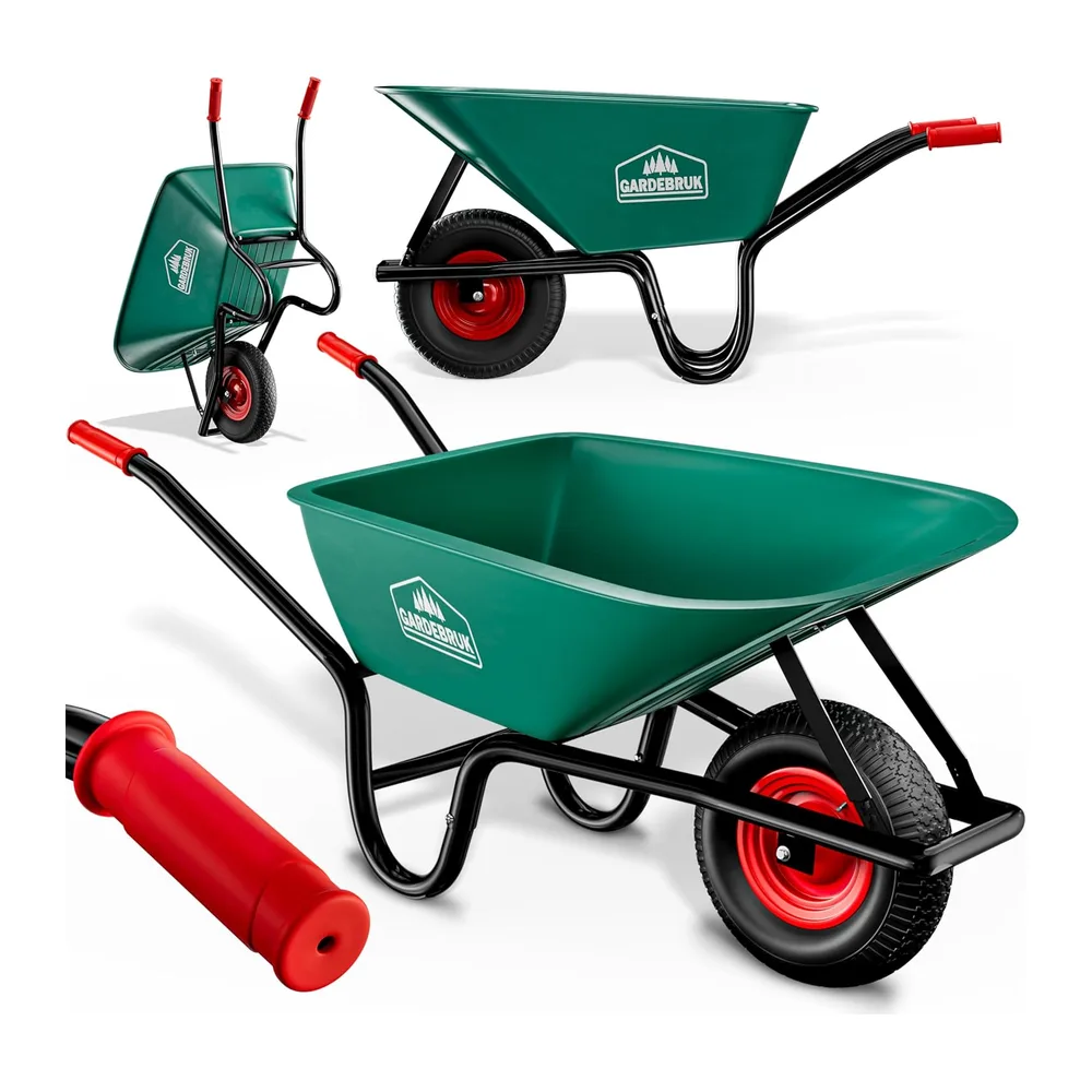 GARDEBRUK Brouette Verte 100 L Charge Max. 250 kg