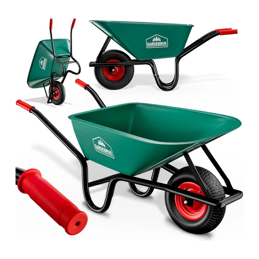 GARDEBRUK Brouette Verte 100 L Charge Max. 250 kg