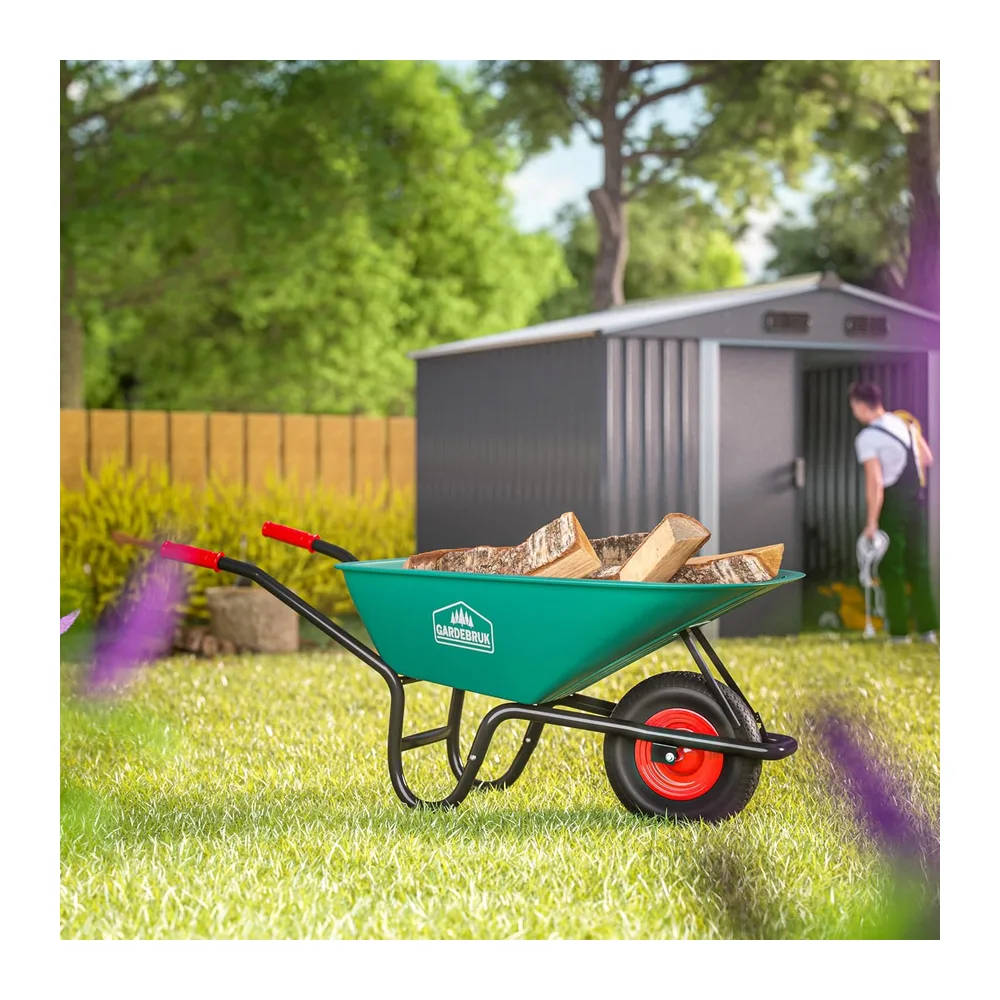 GARDEBRUK Brouette Verte 100 L Charge Max. 250 kg