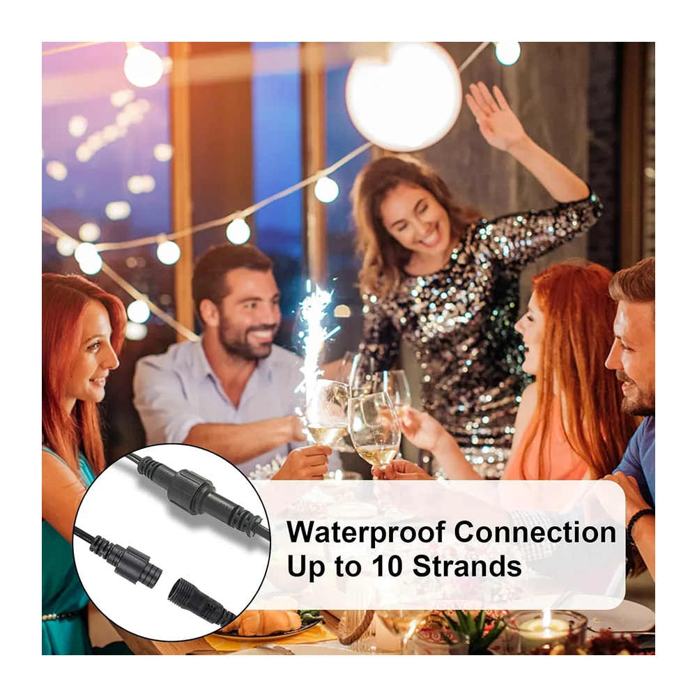 GLUROO Guirlande Lumineuse Exterieure 30M, Guirlande Guinguette Exterieur avec 50+2